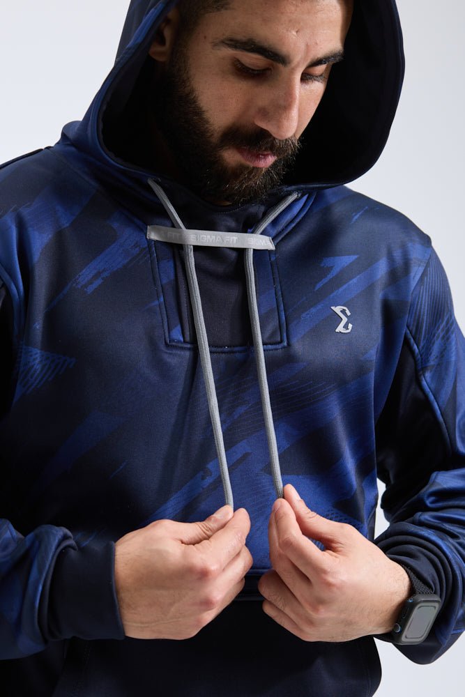 Ocean Blue Athletic Gym Workout Hoodie