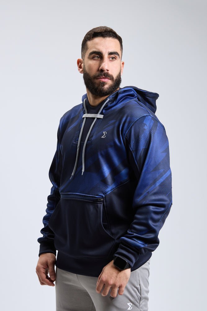 Ocean Blue Athletic Gym Workout Hoodie