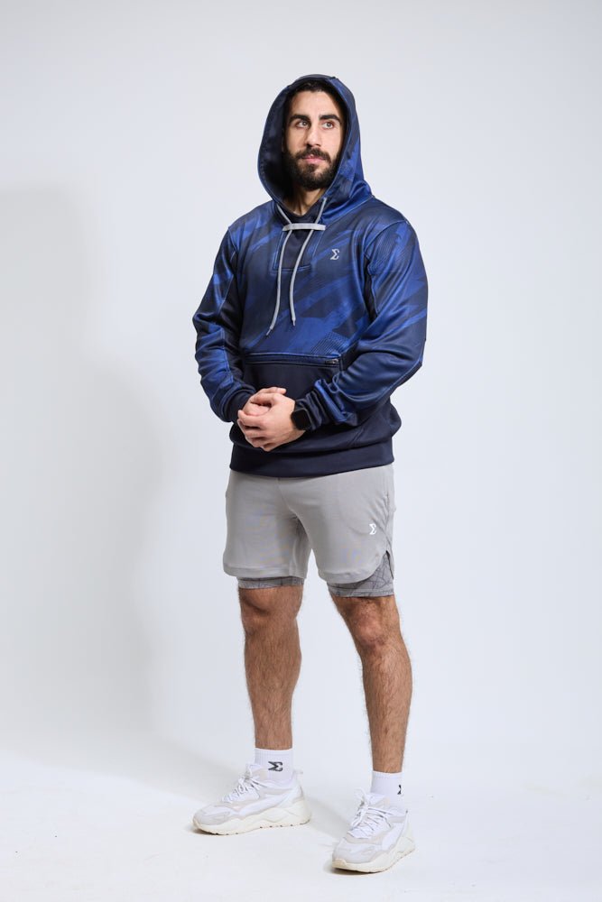 Ocean Blue Athletic Gym Workout Hoodie