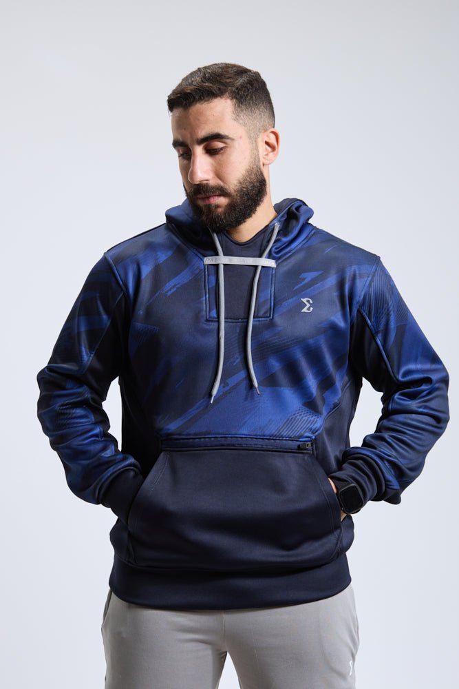 Ocean Blue Athletic Gym Workout Hoodie