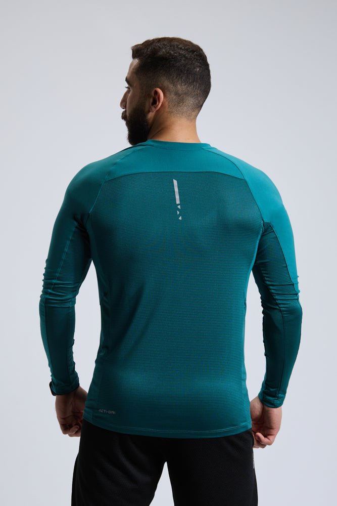 Pine Long Sleeve Gym Workout Performance Top
