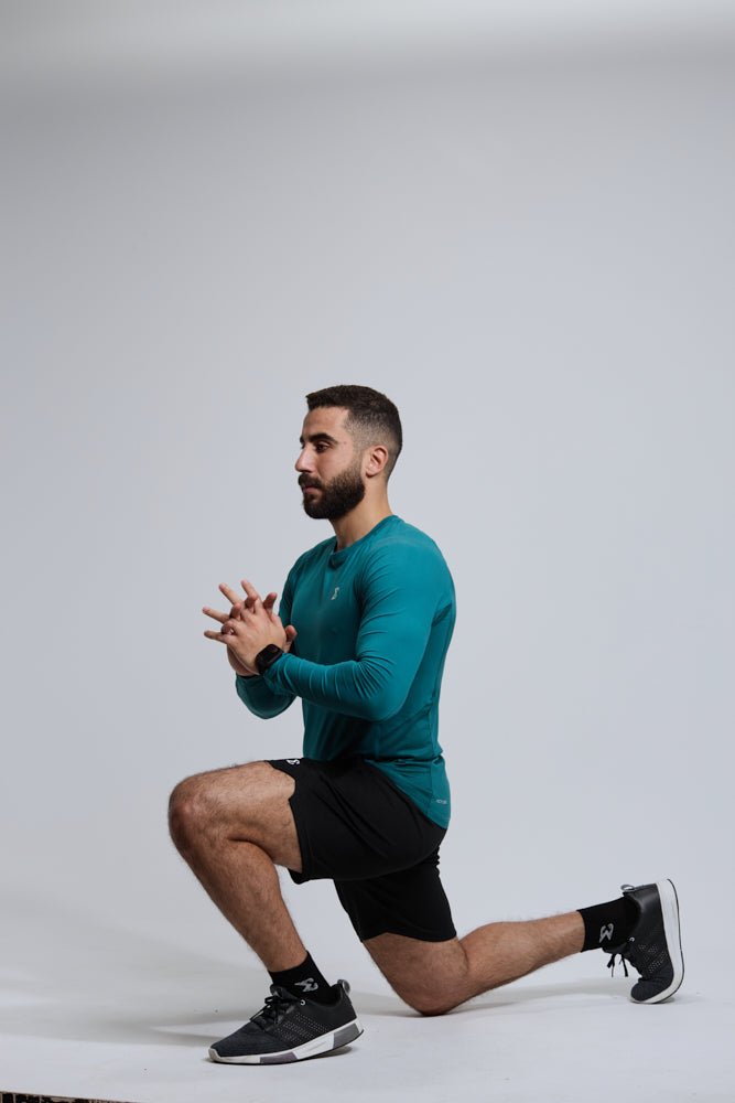 Pine Long Sleeve Gym Workout Performance Top