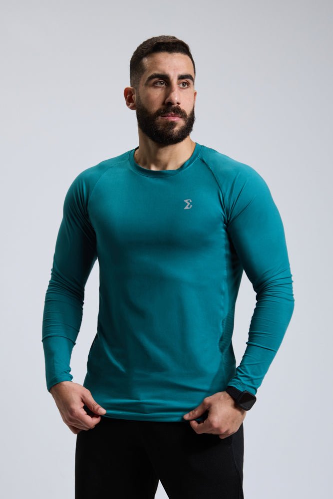 Pine Long Sleeve Gym Workout Performance Top