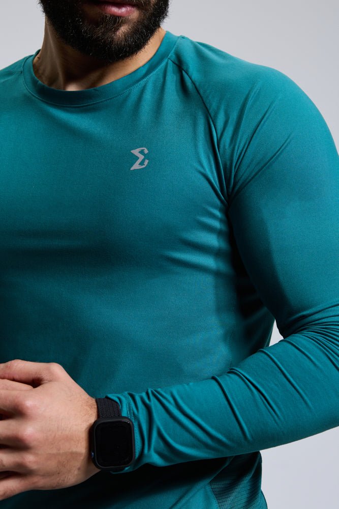 Pine Long Sleeve Gym Workout Performance Top